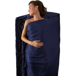 Sea To Summit Silk Stretch Liner - Long (Rectangular) Navy Blue