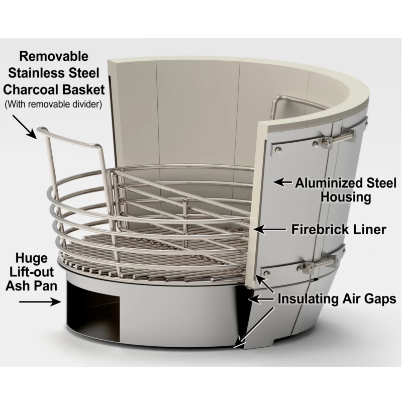 Keramikgrill Saffire 23" Platinum Blau Mod. 19 – Bild 7