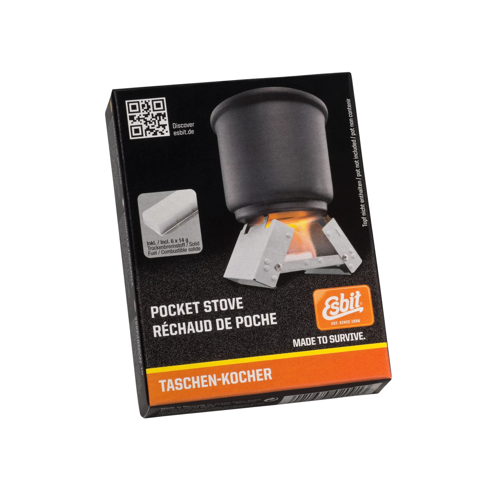 Esbit Pocket Stove S + 6x14g Solid Fuel Tablets – Bild 2